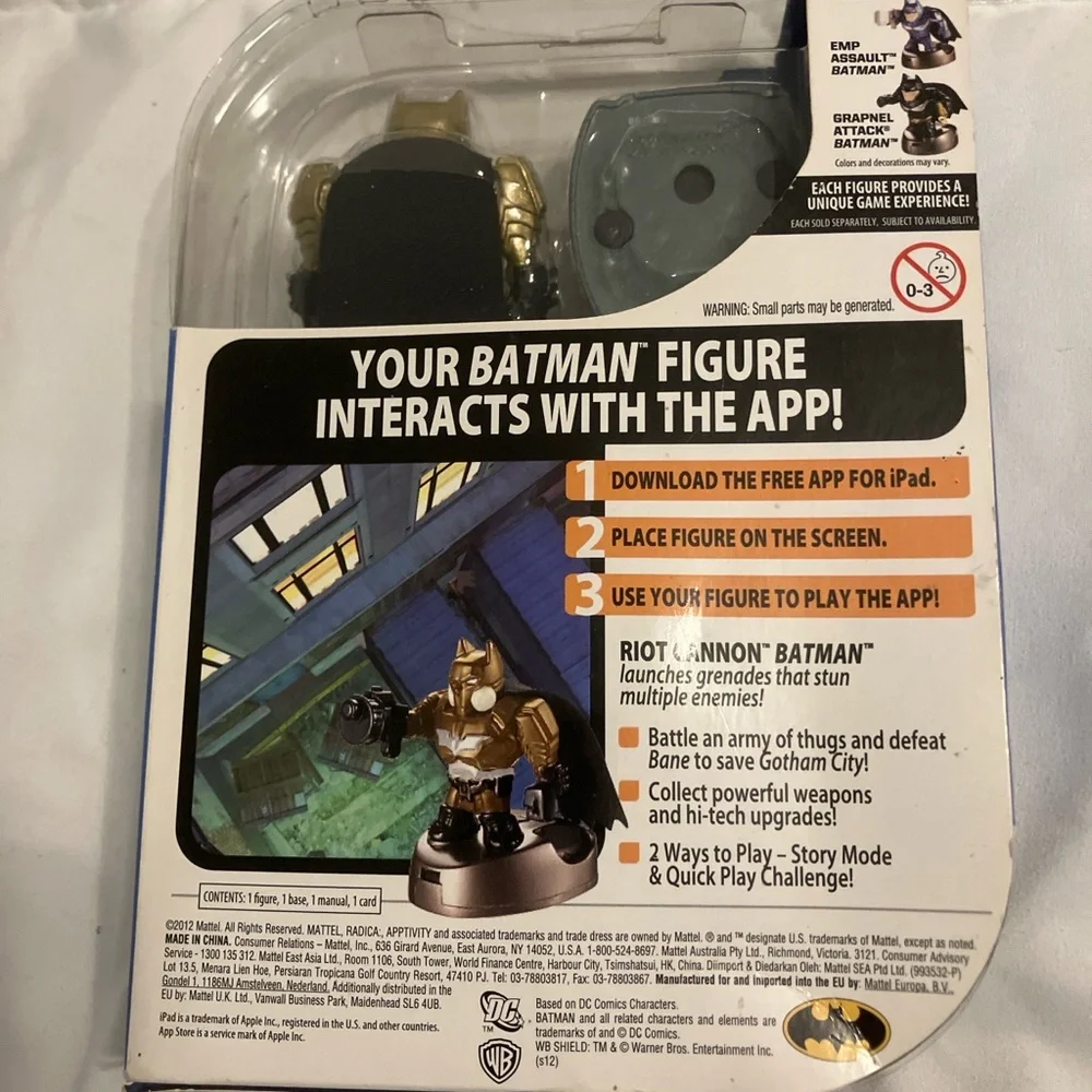 Mattel Riot Cannon Batman App Toy - Black and Gold